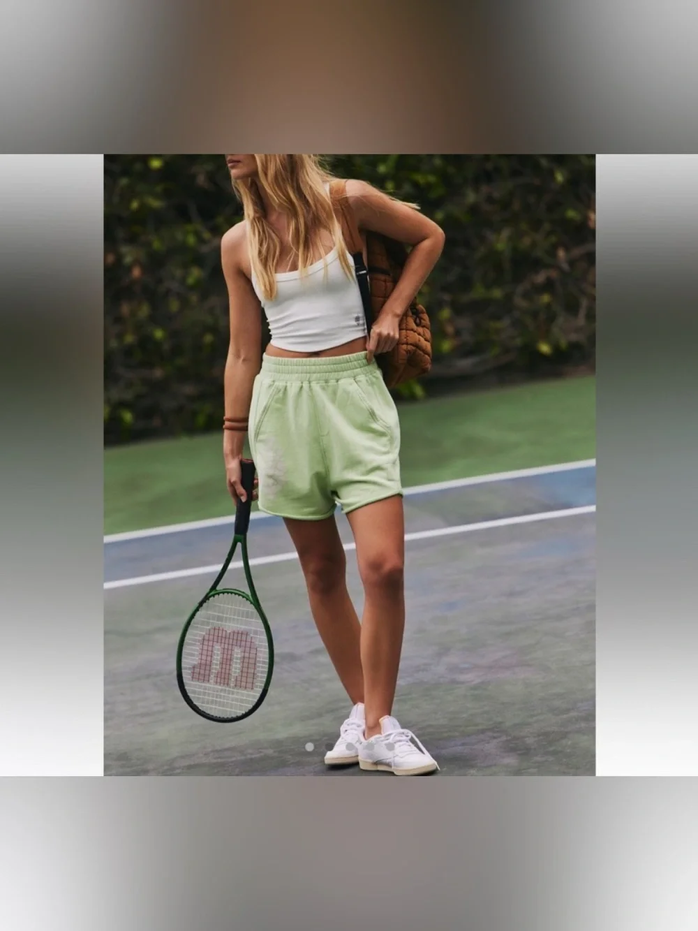 NWOT Free People FP Movement All Star Logo Shorts - Lemongrass - Small